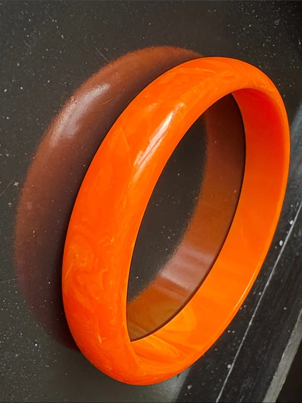 Orange Tangerine Bakelite Bangle Bracelet